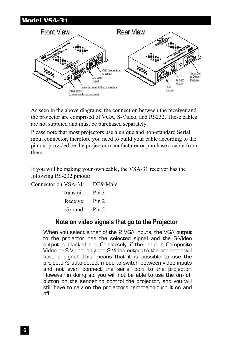 Hall Research VSA-31 User Manual | Page 6 / 16