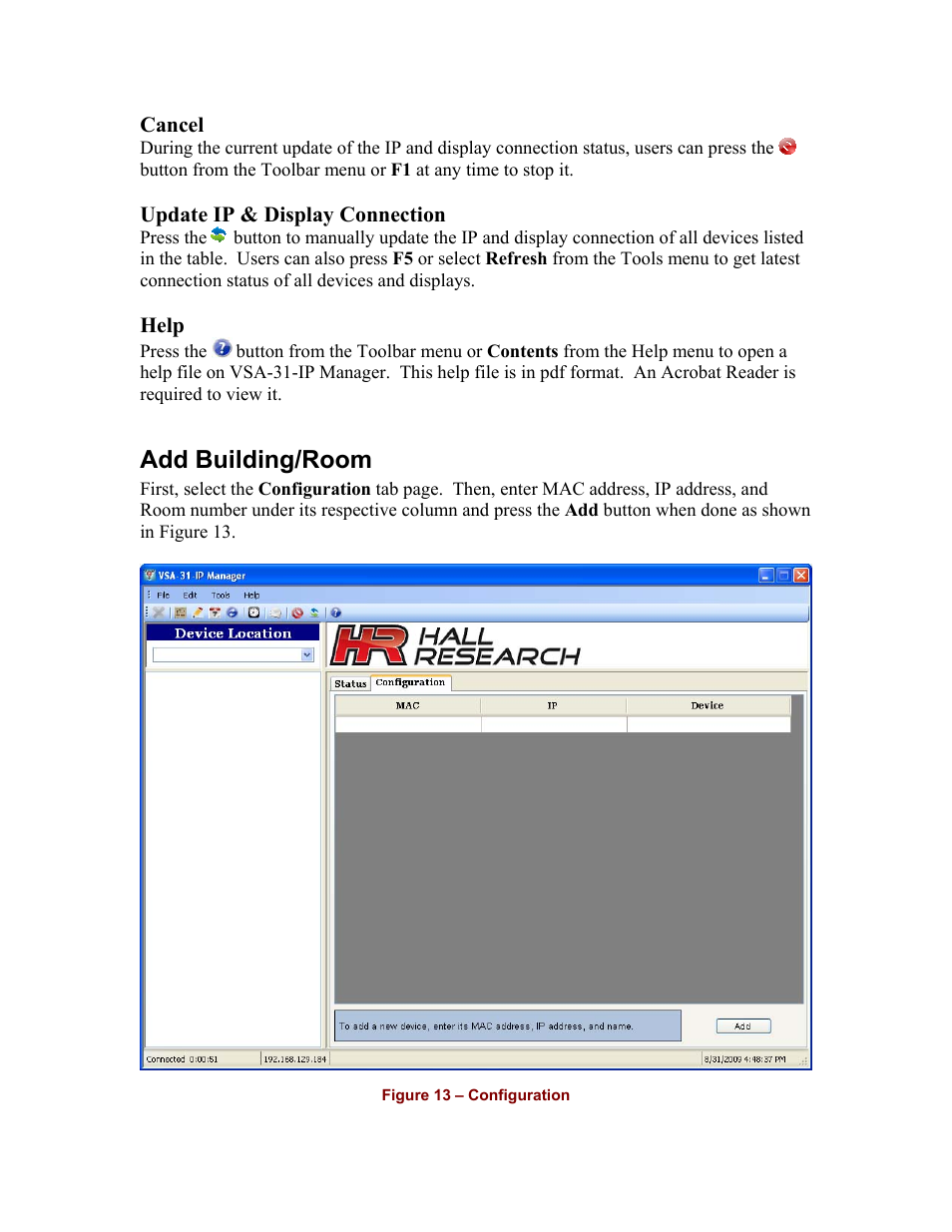 Add building/room | Hall Research VSA-31-IP User Manual | Page 11 / 16