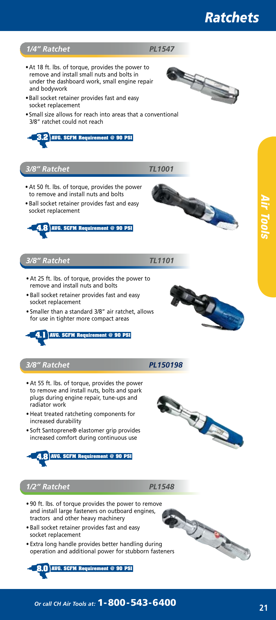 Ch mini catalog_mar2006 23.pdf, Ratchets, Air t oo ls | Campbell Hausfeld PL150296 User Manual | Page 4 / 12