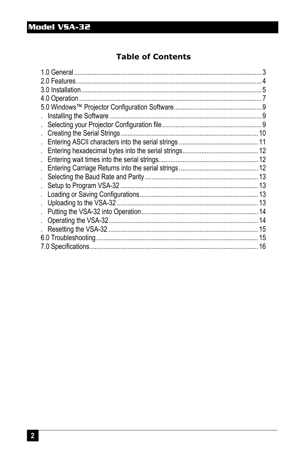 Hall Research VSA-32 User Manual | Page 4 / 20