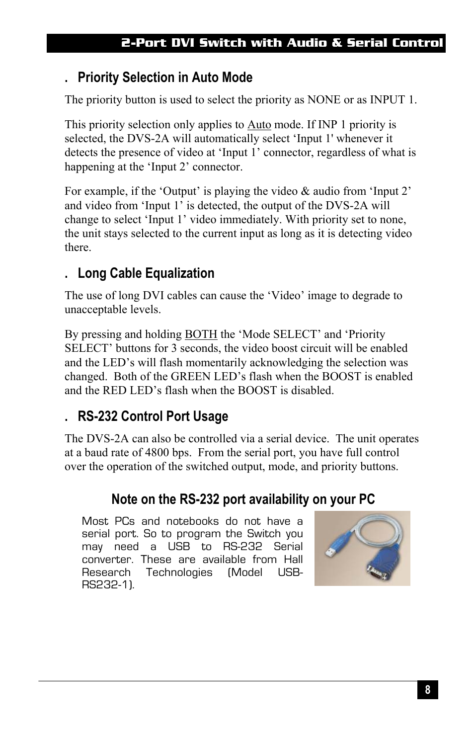 Hall Research DVS-2A User Manual | Page 10 / 20