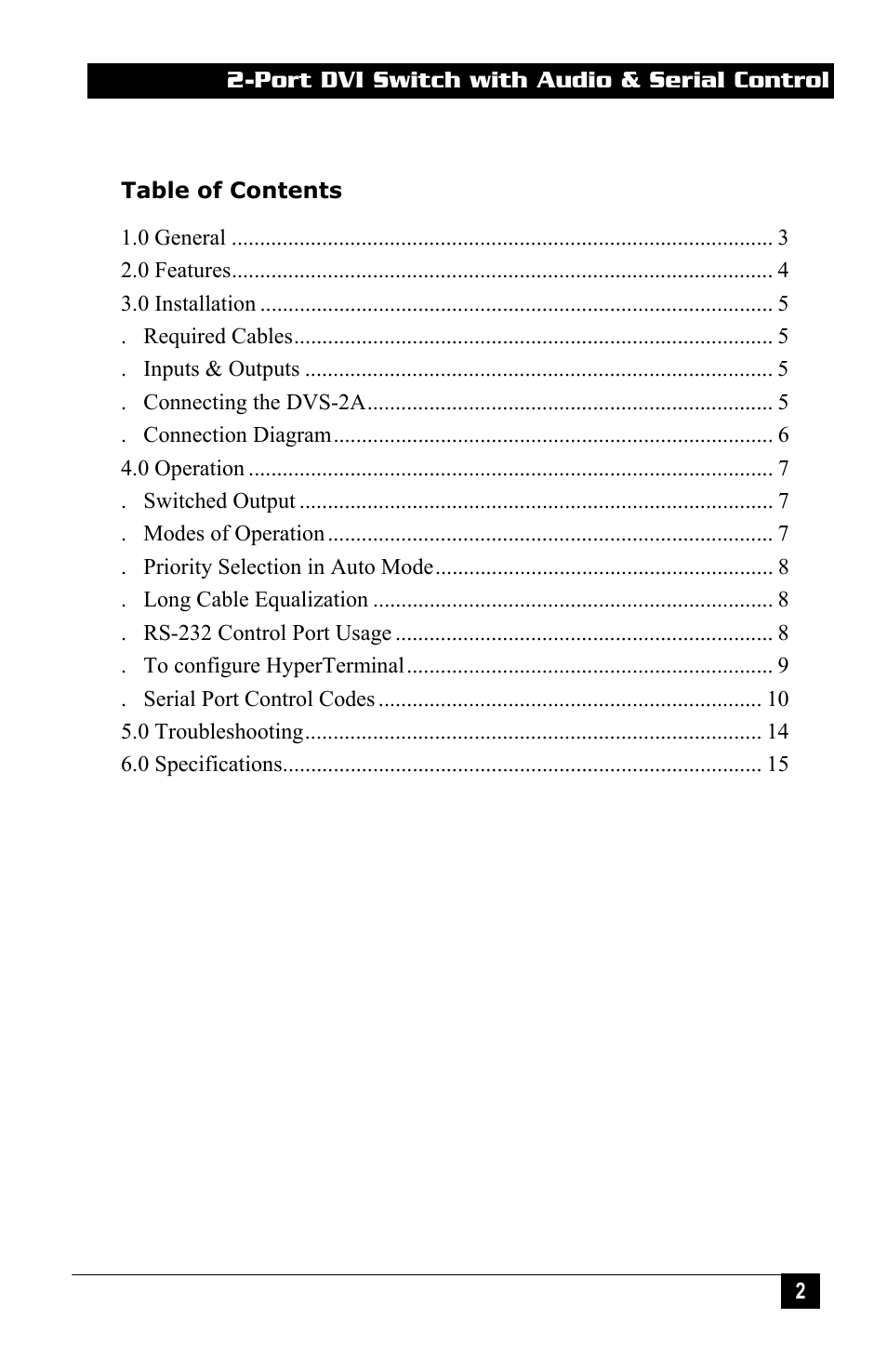 Hall Research DVS-2A User Manual | Page 4 / 20