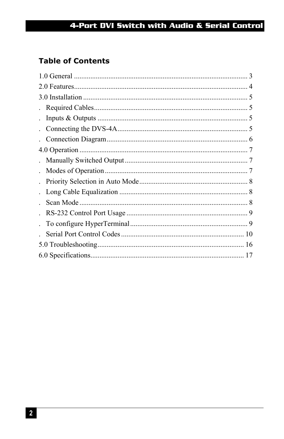Hall Research DVS-4A User Manual | Page 4 / 24