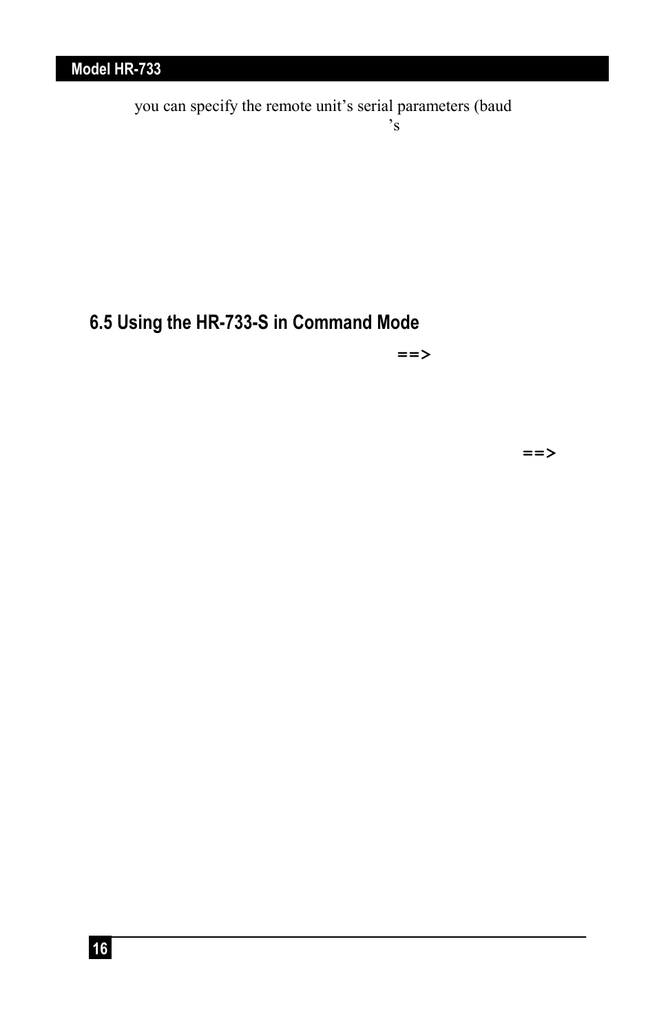 5 using the hr-733-s in command mode | Hall Research HR-733-S User Manual | Page 18 / 24