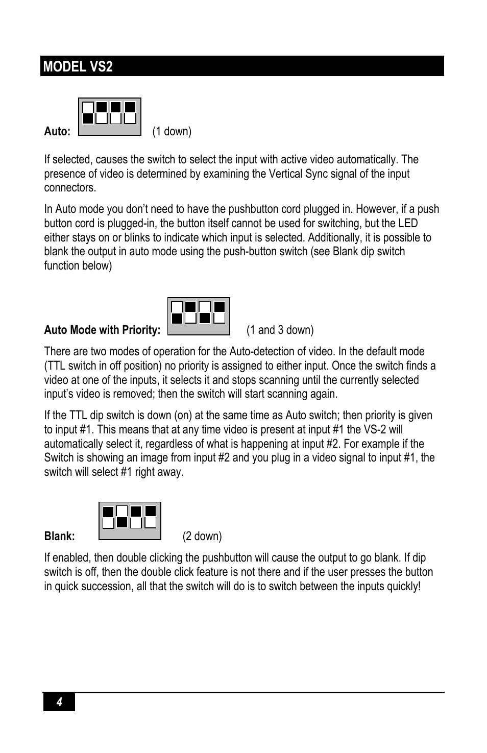 Model vs2 | Hall Research VS-2 User Manual | Page 6 / 12