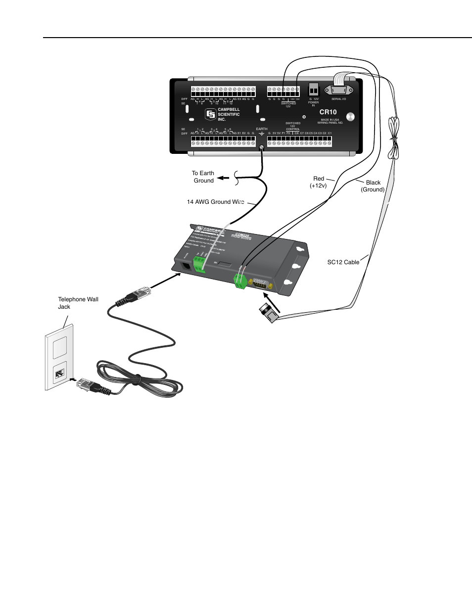 Modem settings, Com220 telephone modem, Cr10 | Campbell Hausfeld COM220 User Manual | Page 10 / 36