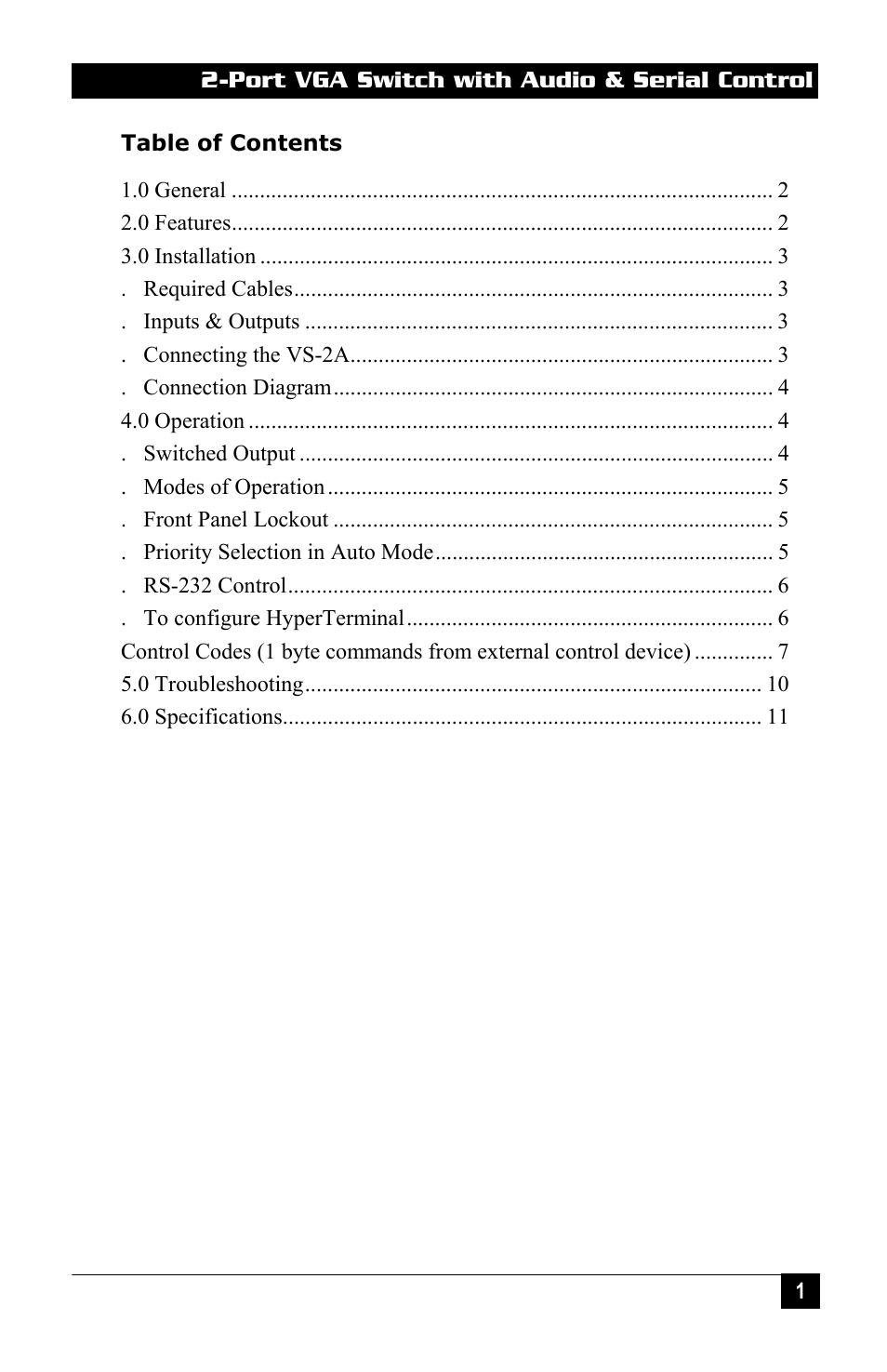 Hall Research VS-2A User Manual | Page 3 / 16