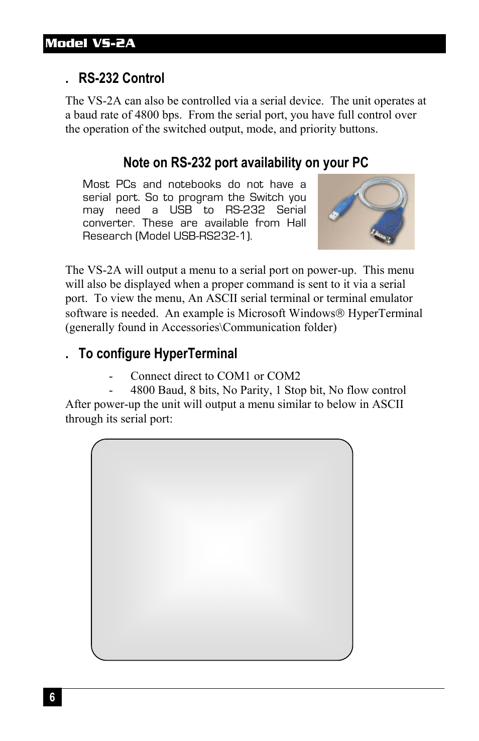 Hall Research VS-2A User Manual | Page 8 / 16