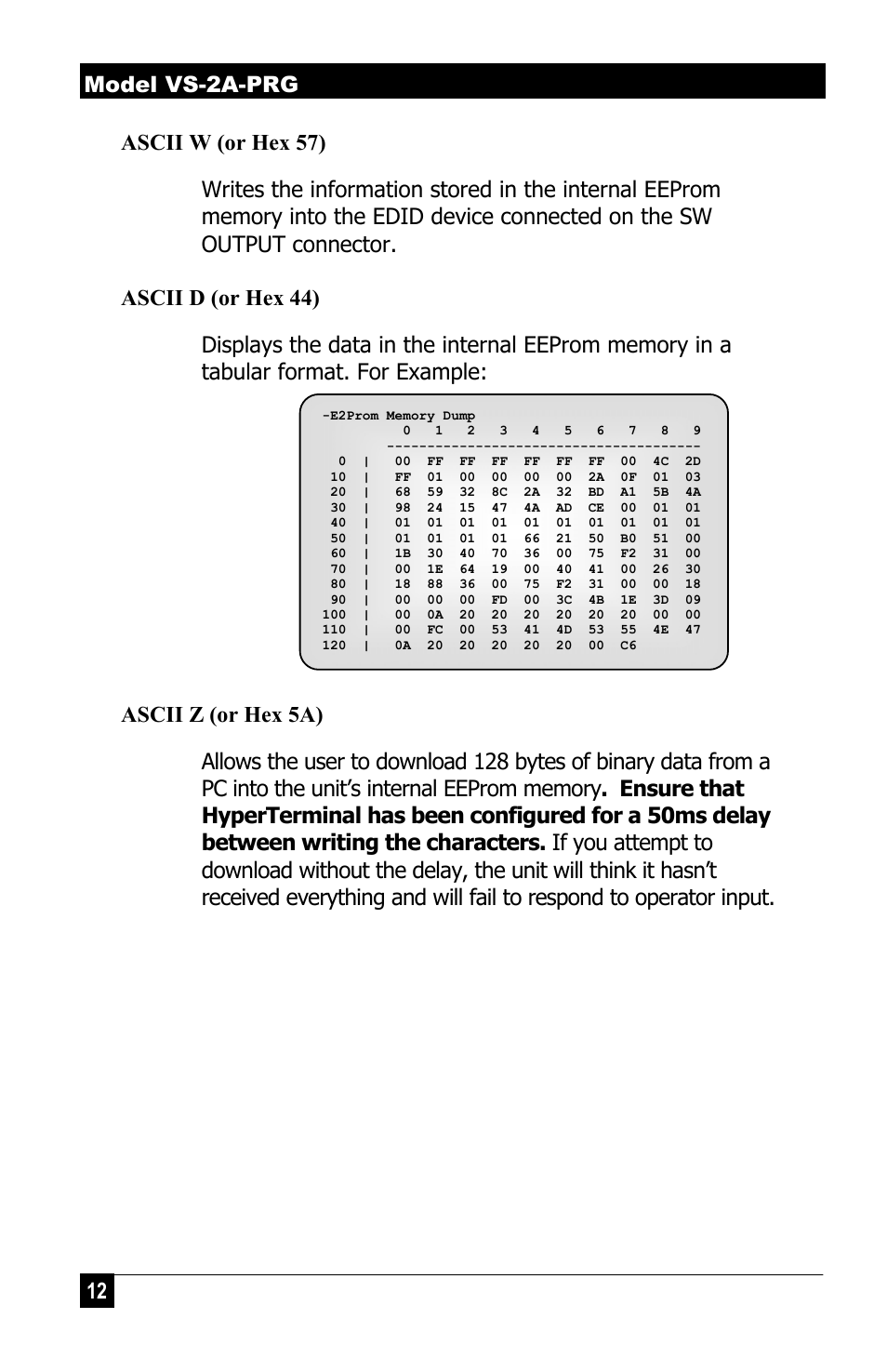 Hall Research VS-2A-PRG User Manual | Page 14 / 20