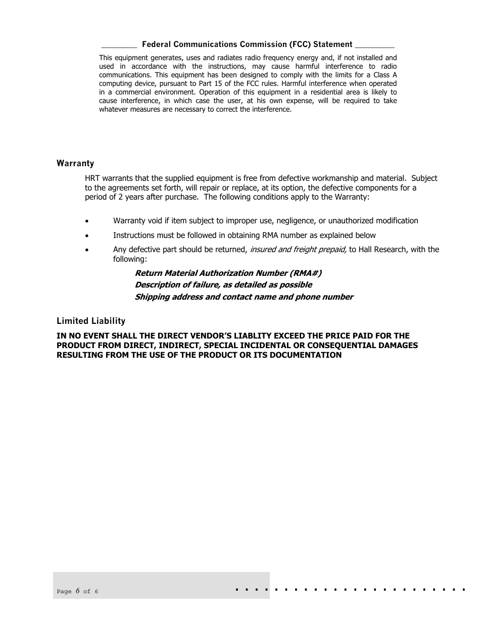 Hall Research VS-2X2 User Manual | Page 7 / 8