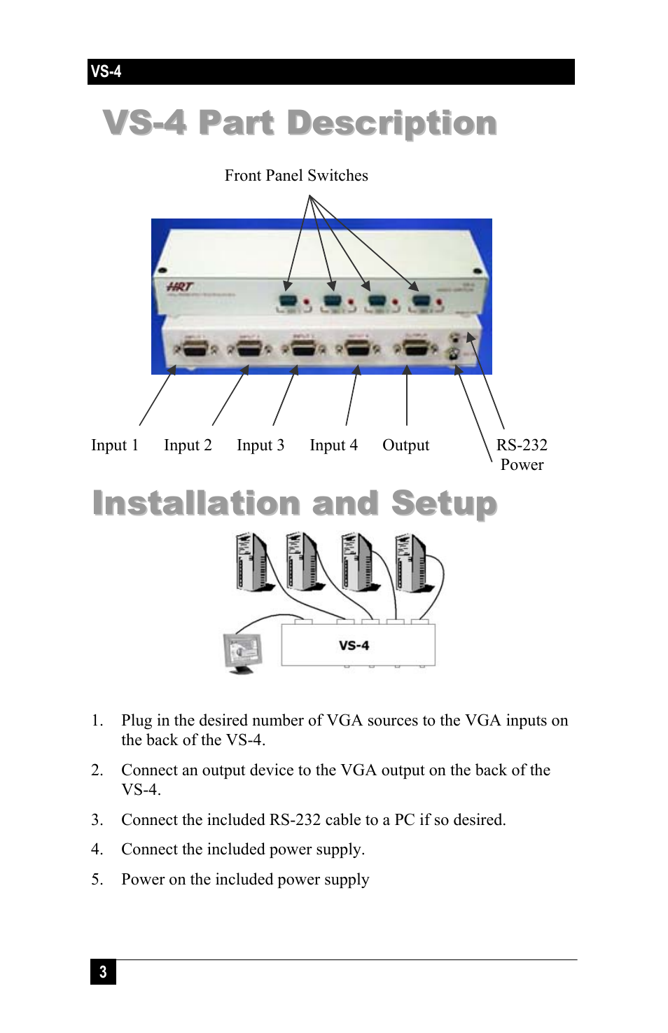 Hall Research VS-4-B1 User Manual | Page 4 / 8