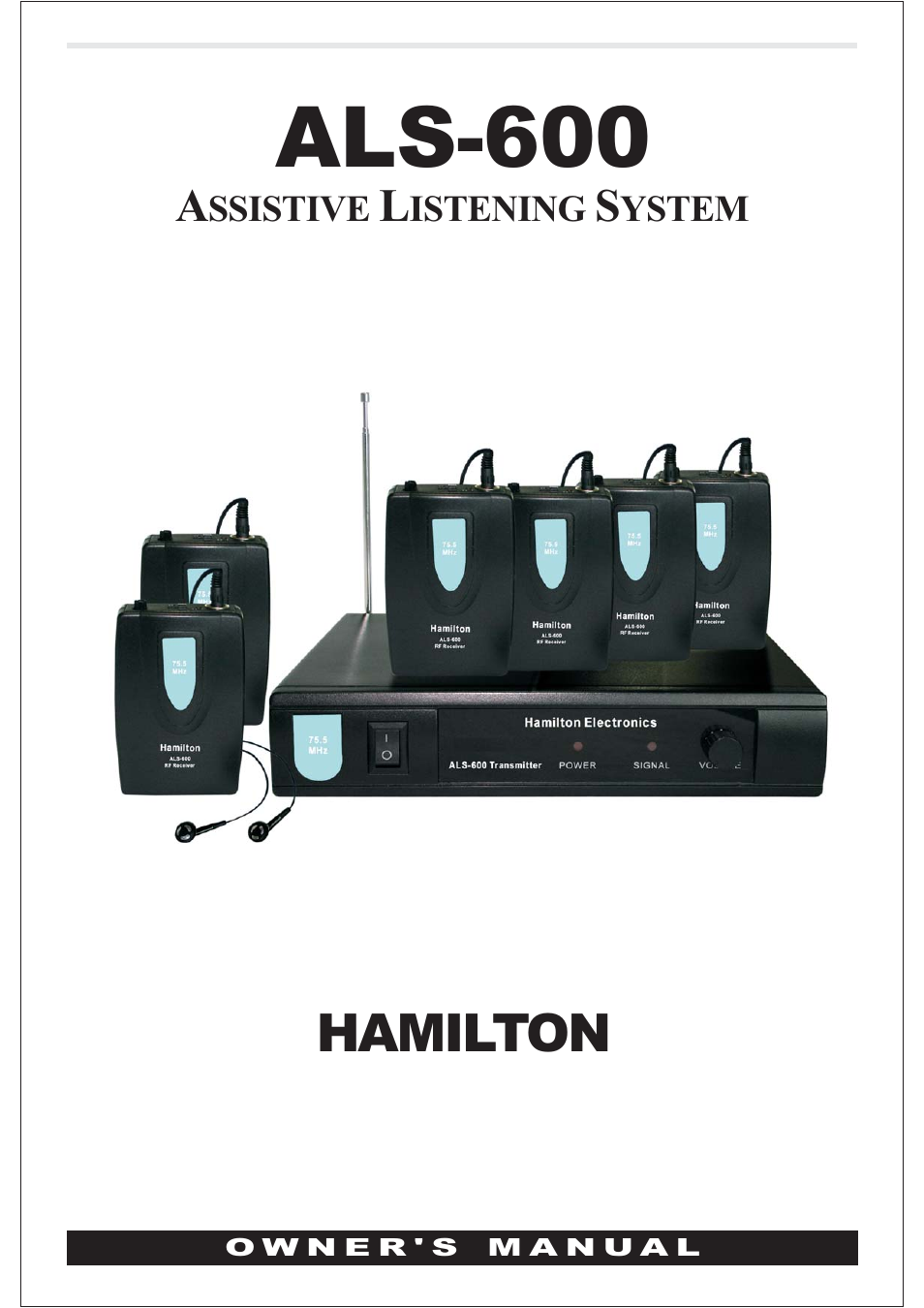 Hamilton Buhl ALS-600 User Manual | 6 pages