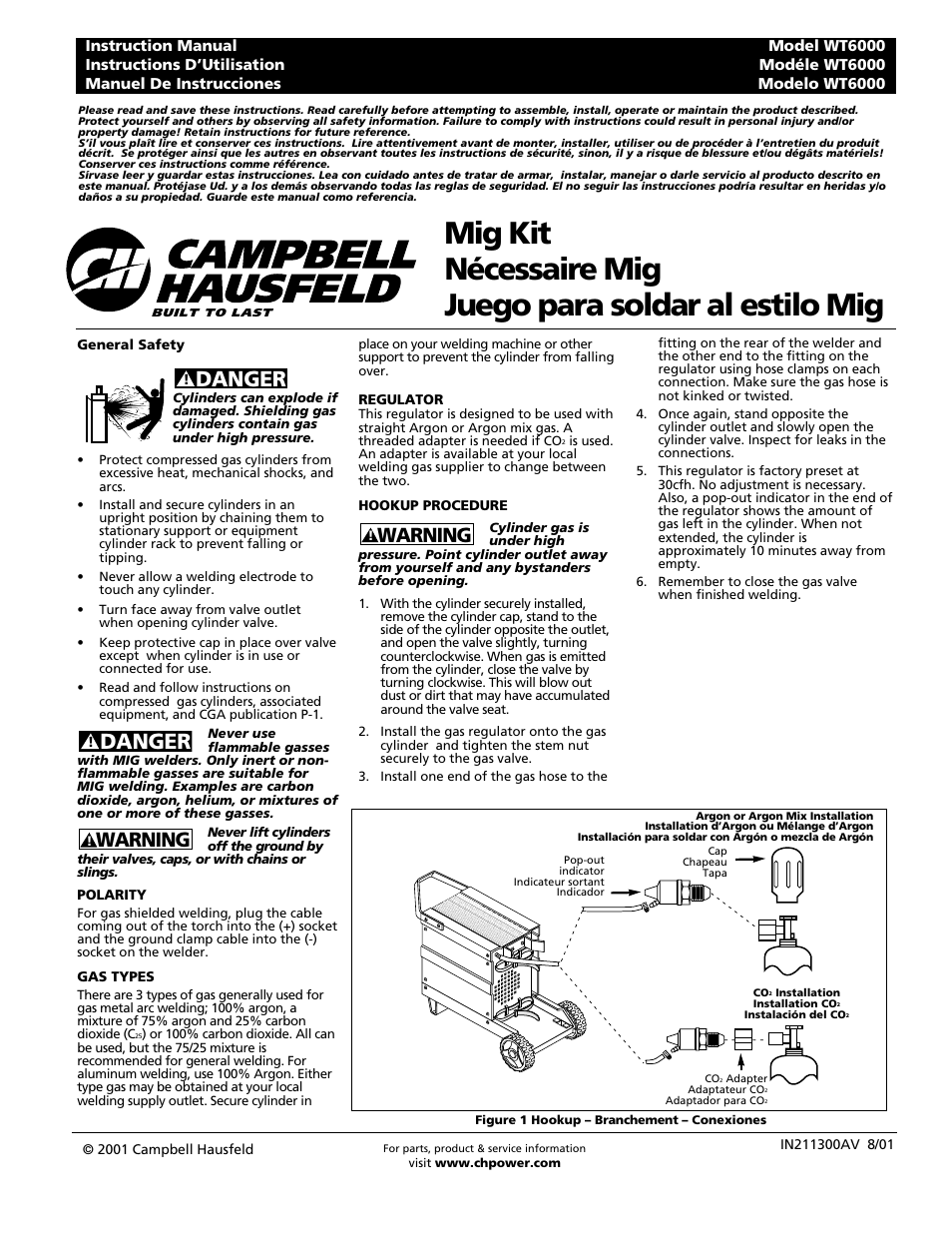 Campbell Hausfeld WT6000 User Manual | 2 pages