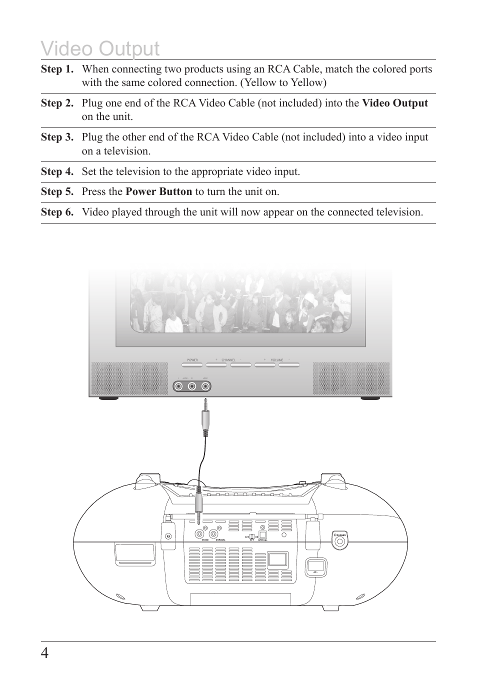 Video output | Hamilton Buhl MV-8920 User Manual | Page 4 / 12