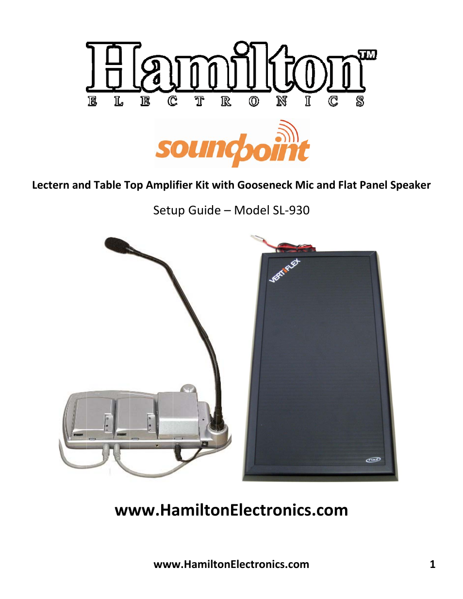 Hamilton Buhl SL-930 User Manual | 6 pages