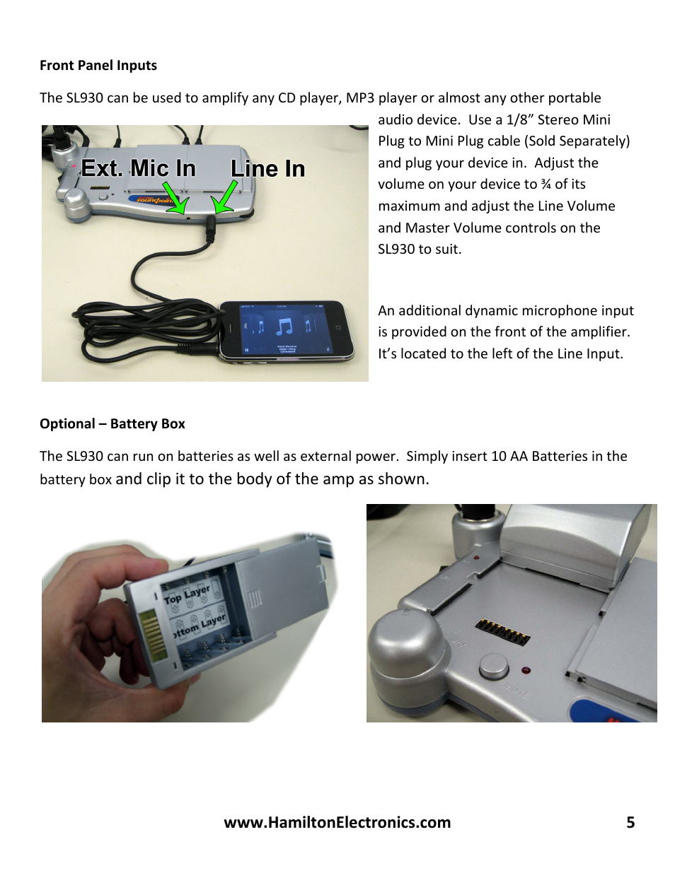 Hamilton Buhl SL-930 User Manual | Page 5 / 6