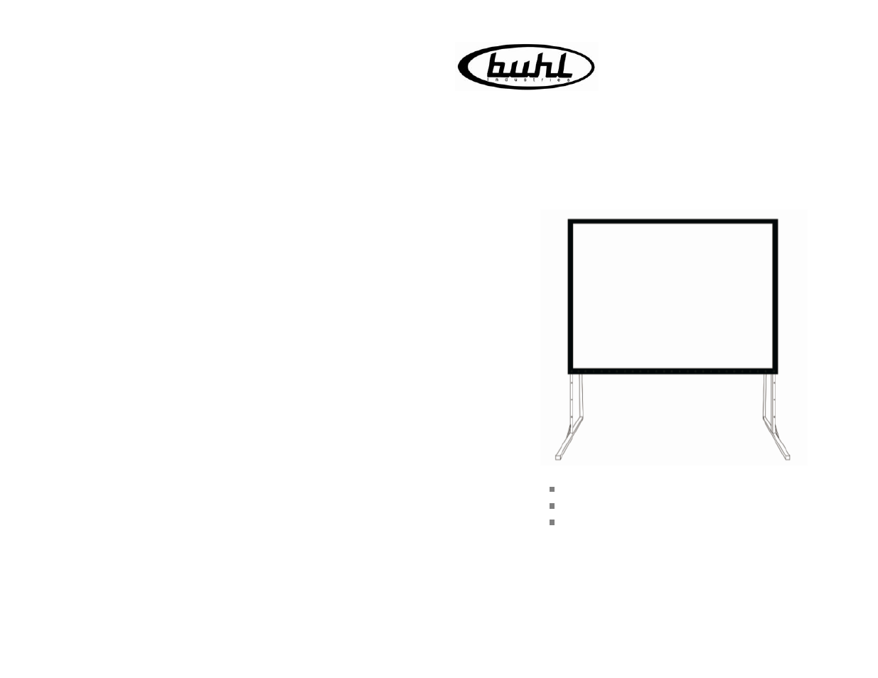 Hamilton Buhl BFF Easy Fold Screens User Manual | 6 pages