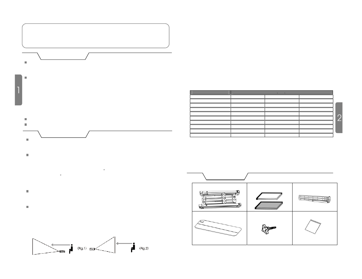 Product description, User instructions, Parts diagram | Hamilton Buhl BFF Easy Fold Screens User Manual | Page 2 / 6