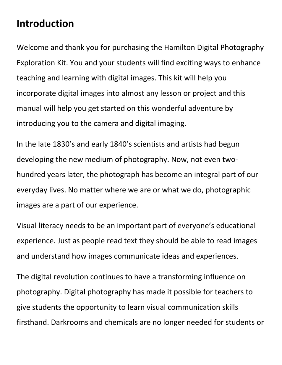Introduction | Hamilton Buhl Hamilton DC2 Curriculum User Manual | Page 2 / 18