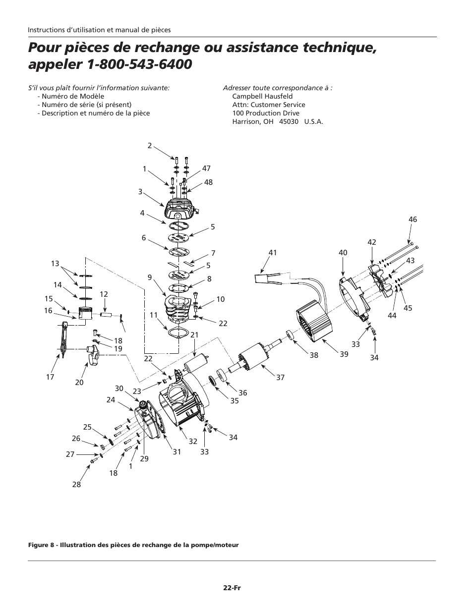 Campbell Hausfeld Oil-Lubricated Compressor HL5403 User Manual | Page 22 / 36