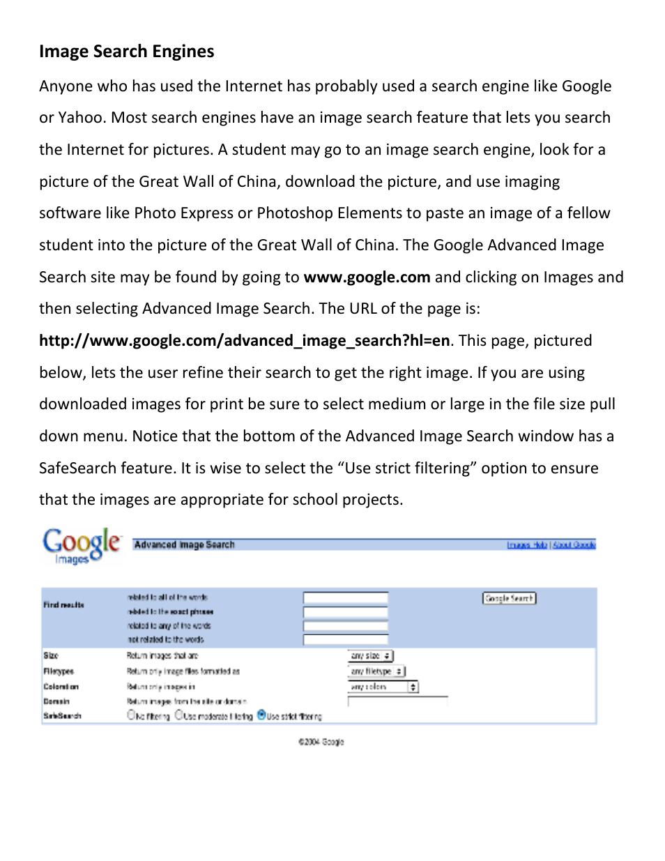 Image search engines | Hamilton Buhl Hamilton HDV5200 Curriculum User Manual | Page 19 / 20