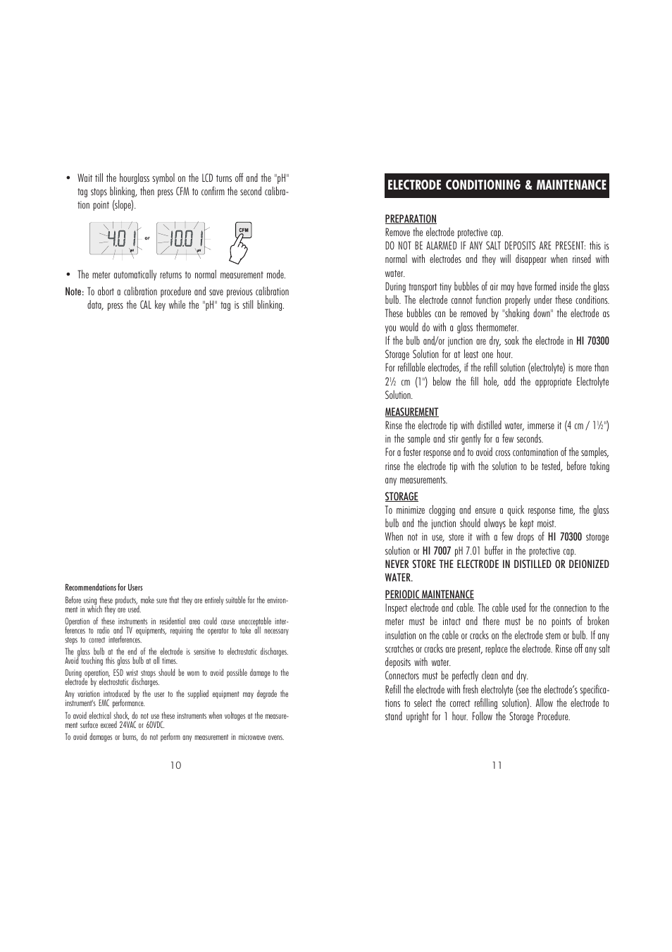 Hanna Instruments pH 20 User Manual | Page 6 / 9