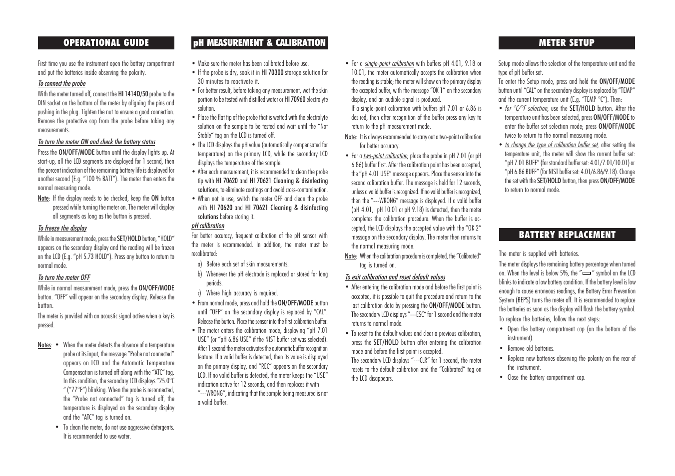 Hanna Instruments HI 99181 User Manual | Page 2 / 2