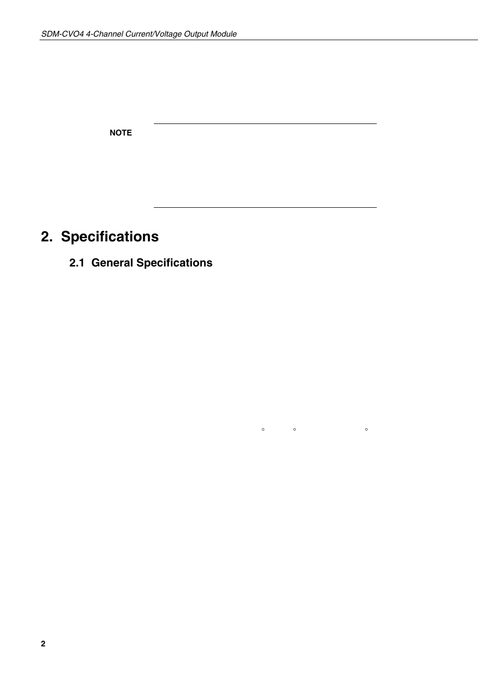 Specifications, 1 general specifications | Campbell Hausfeld 4-Channel Current/Voltage SDM-CVO4 User Manual | Page 8 / 30