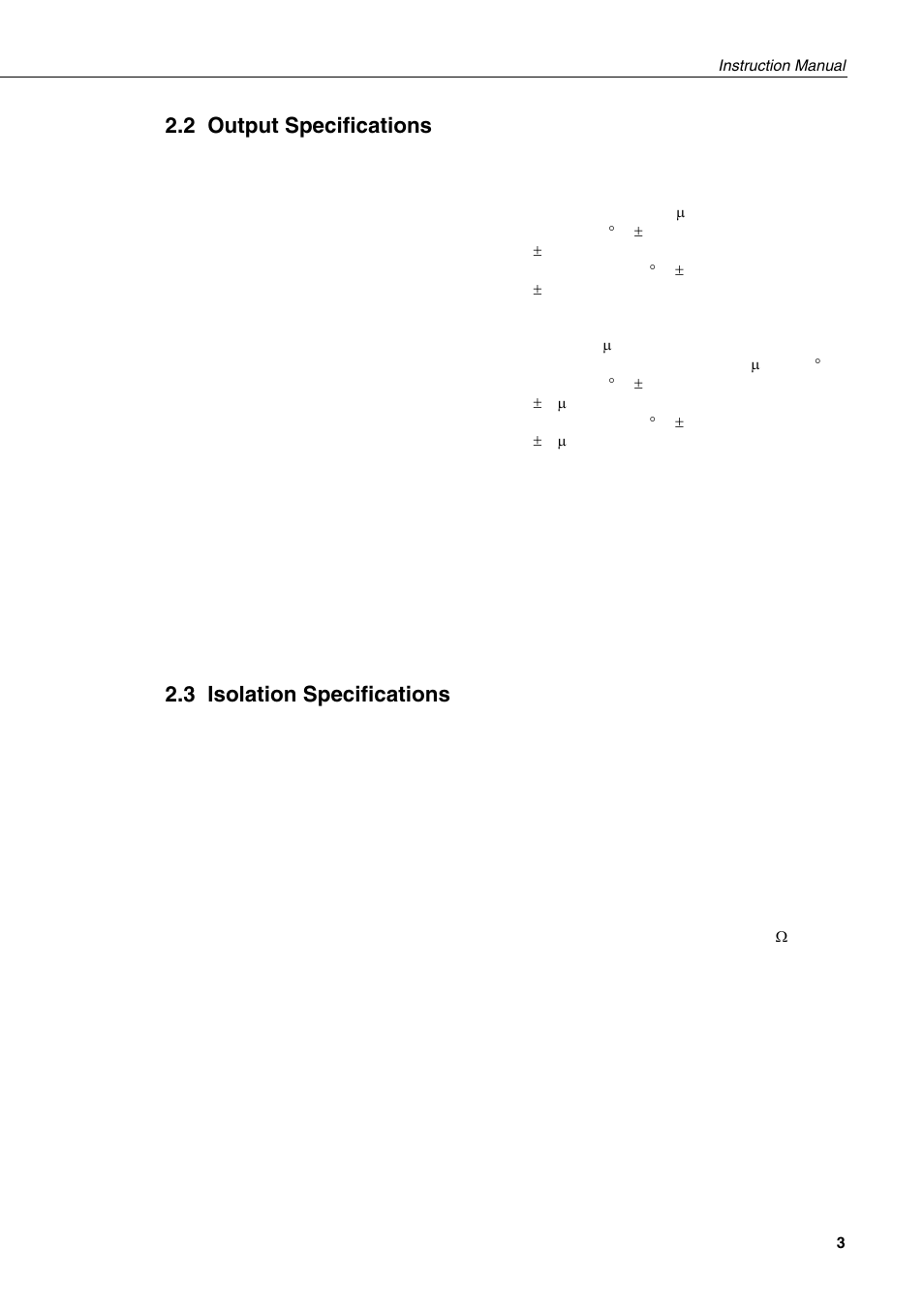 2 output specifications, 3 isolation specifications | Campbell Hausfeld 4-Channel Current/Voltage SDM-CVO4 User Manual | Page 9 / 30