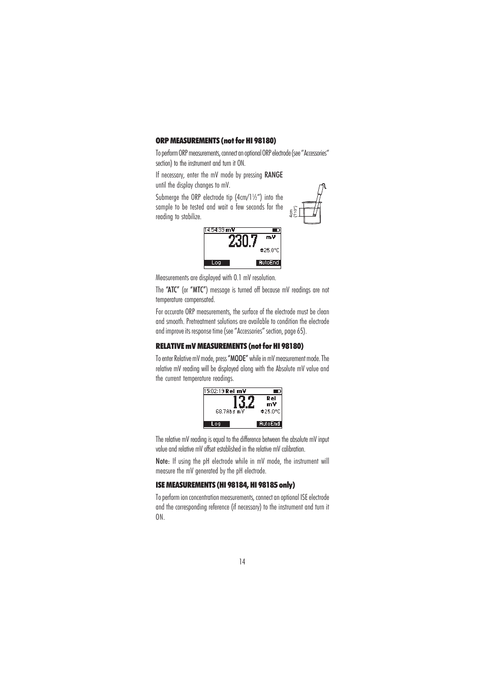 Hanna Instruments HI 98180 User Manual | Page 14 / 72