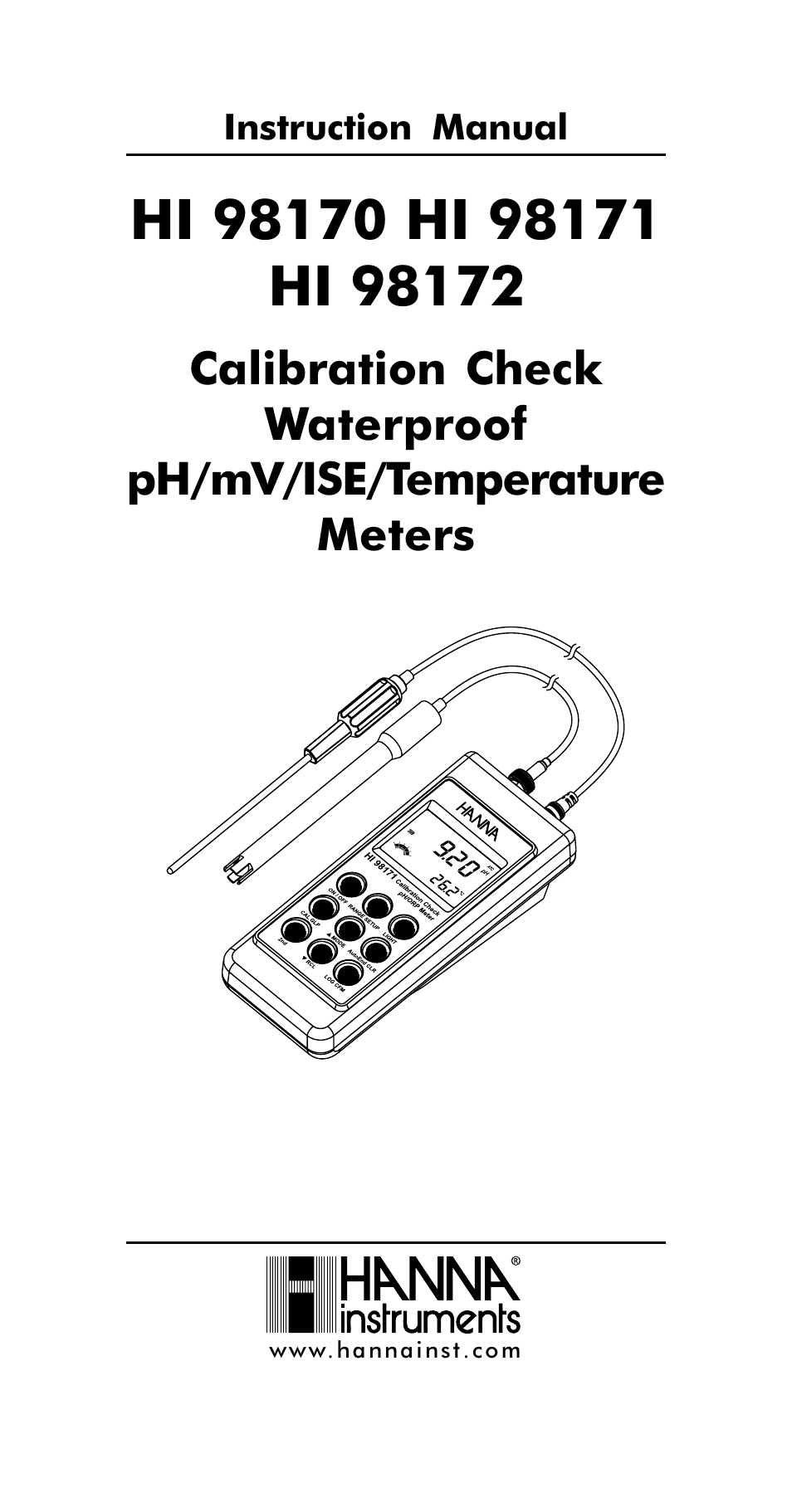 Hanna Instruments HI 98170 User Manual | 52 pages