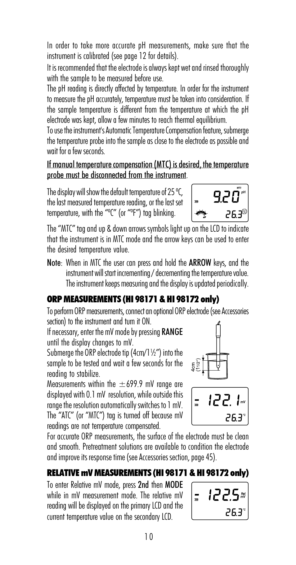 Hanna Instruments HI 98170 User Manual | Page 10 / 52