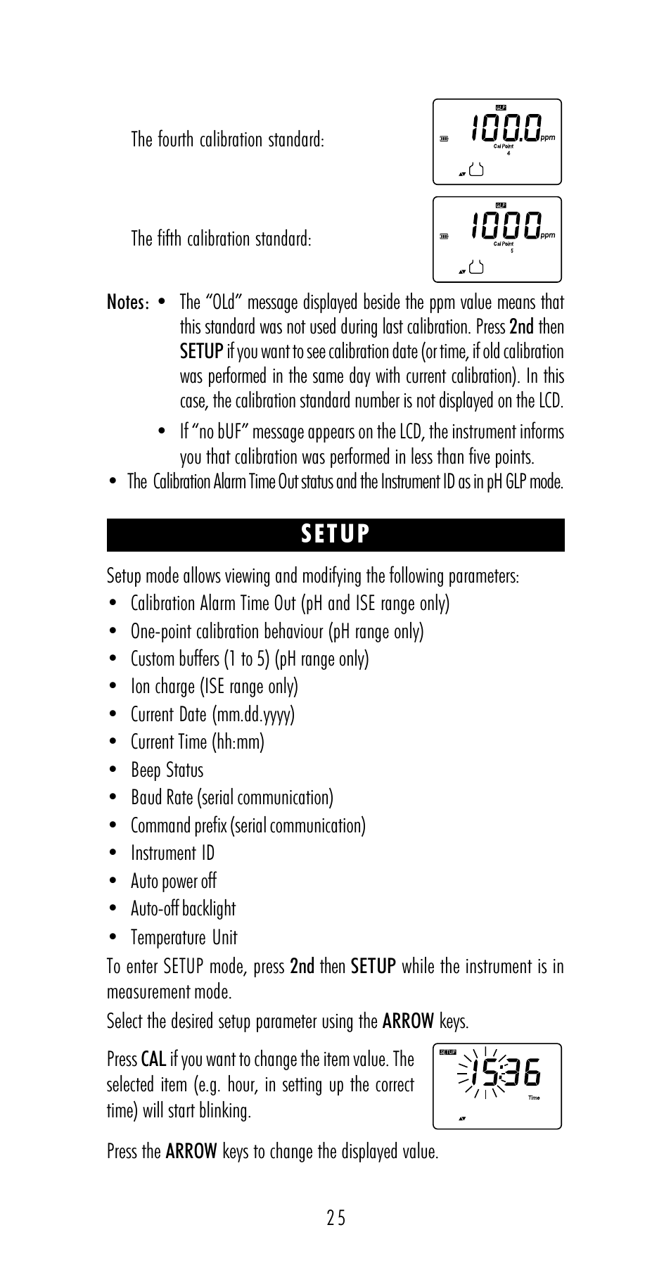 Setup | Hanna Instruments HI 98170 User Manual | Page 25 / 52