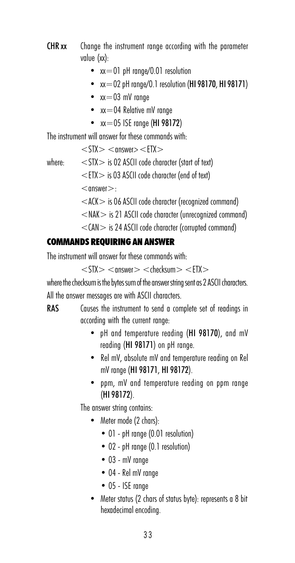 Hanna Instruments HI 98170 User Manual | Page 33 / 52