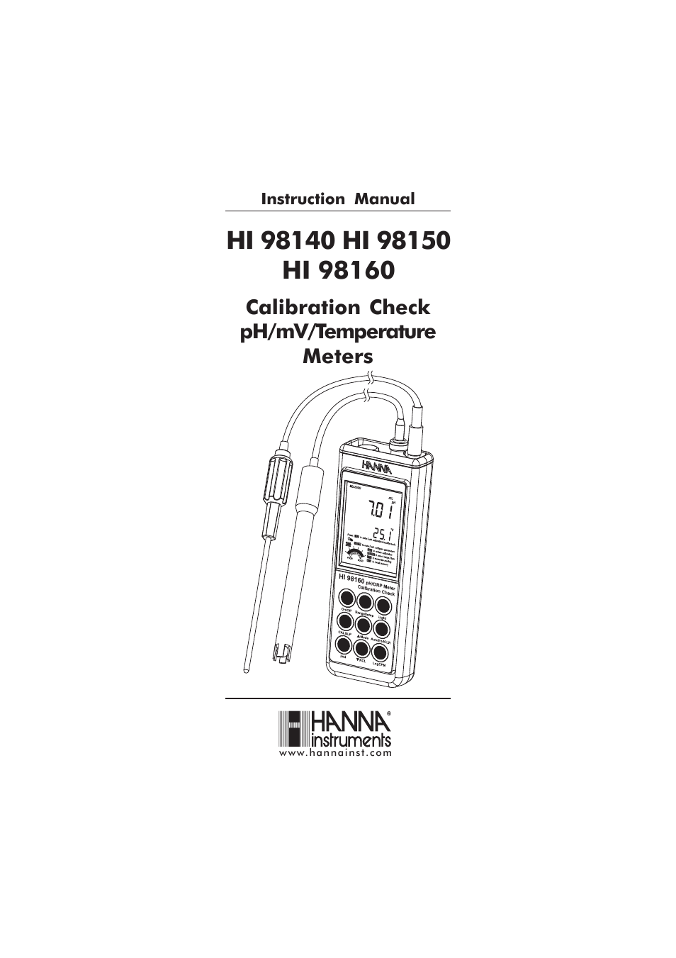 Hanna Instruments HI 98160 User Manual | 48 pages