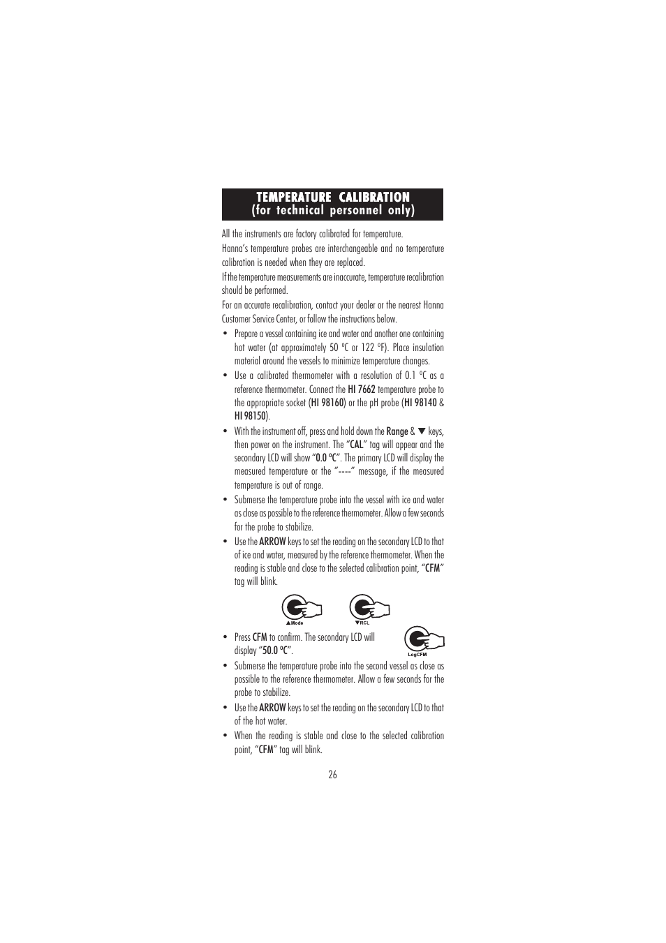 Hanna Instruments HI 98160 User Manual | Page 26 / 48