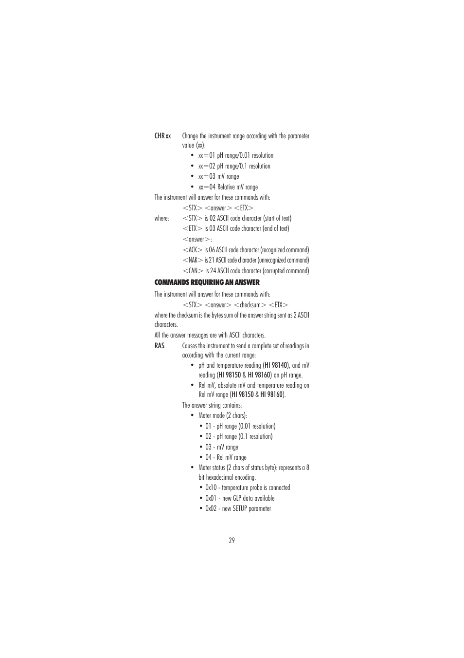 Hanna Instruments HI 98160 User Manual | Page 29 / 48