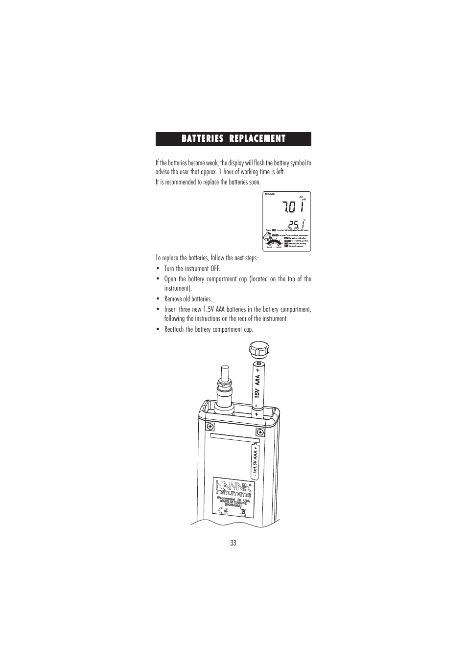 Hanna Instruments HI 98160 User Manual | Page 33 / 48