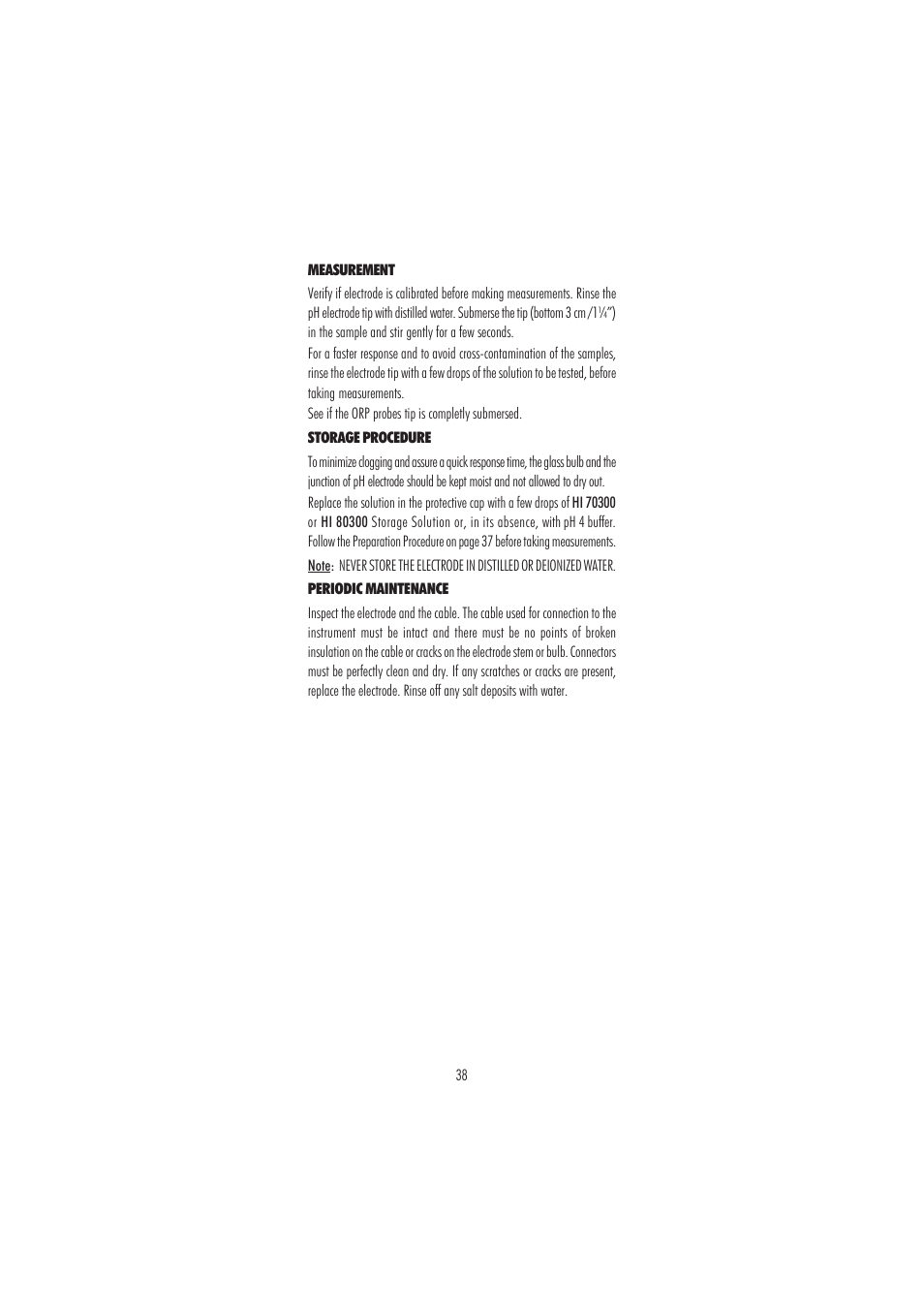 Hanna Instruments HI 98160 User Manual | Page 38 / 48