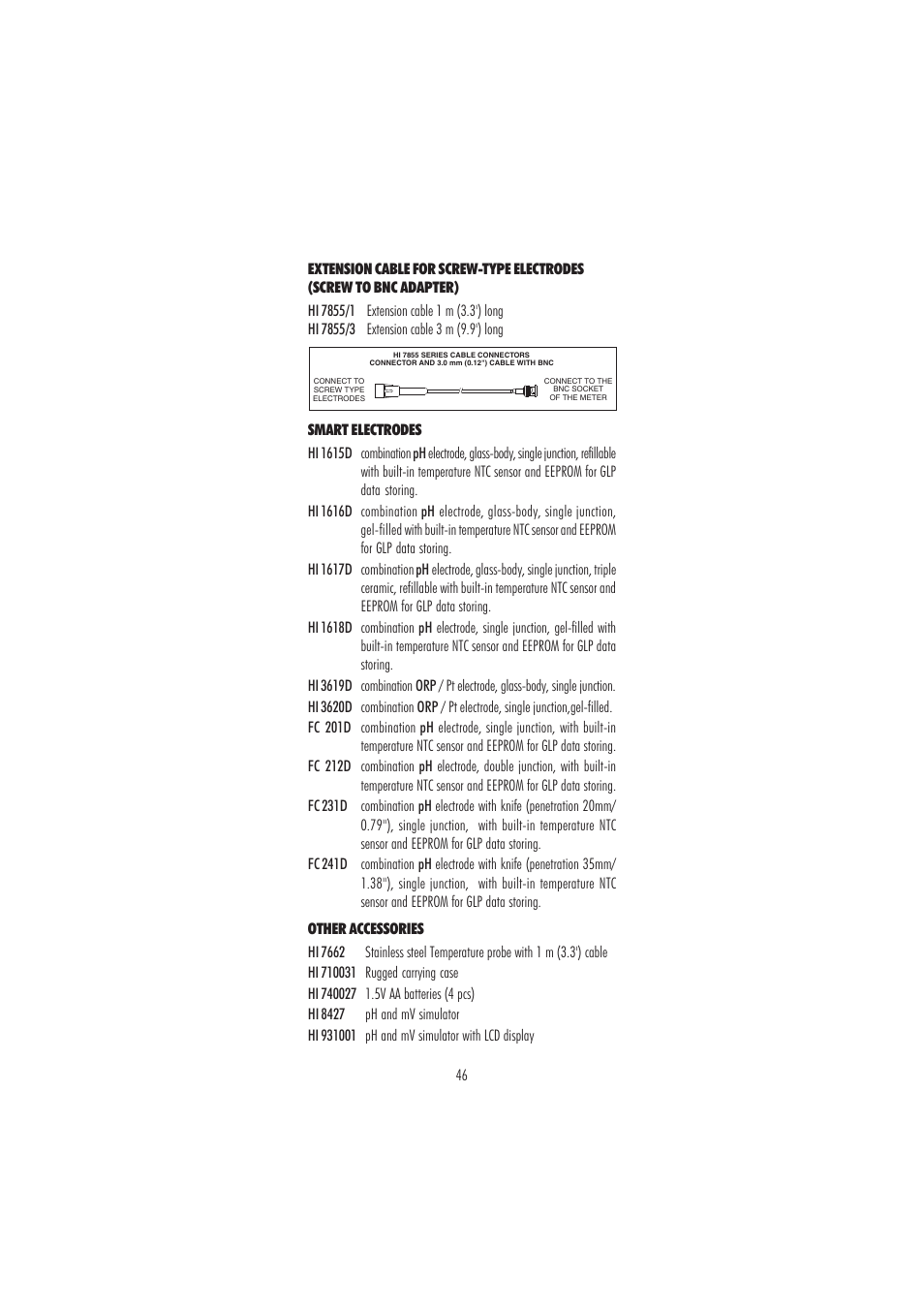 Hanna Instruments HI 98160 User Manual | Page 46 / 48