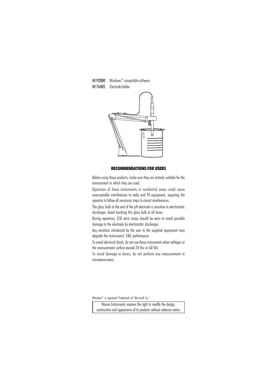 Hanna Instruments HI 98160 User Manual | Page 47 / 48