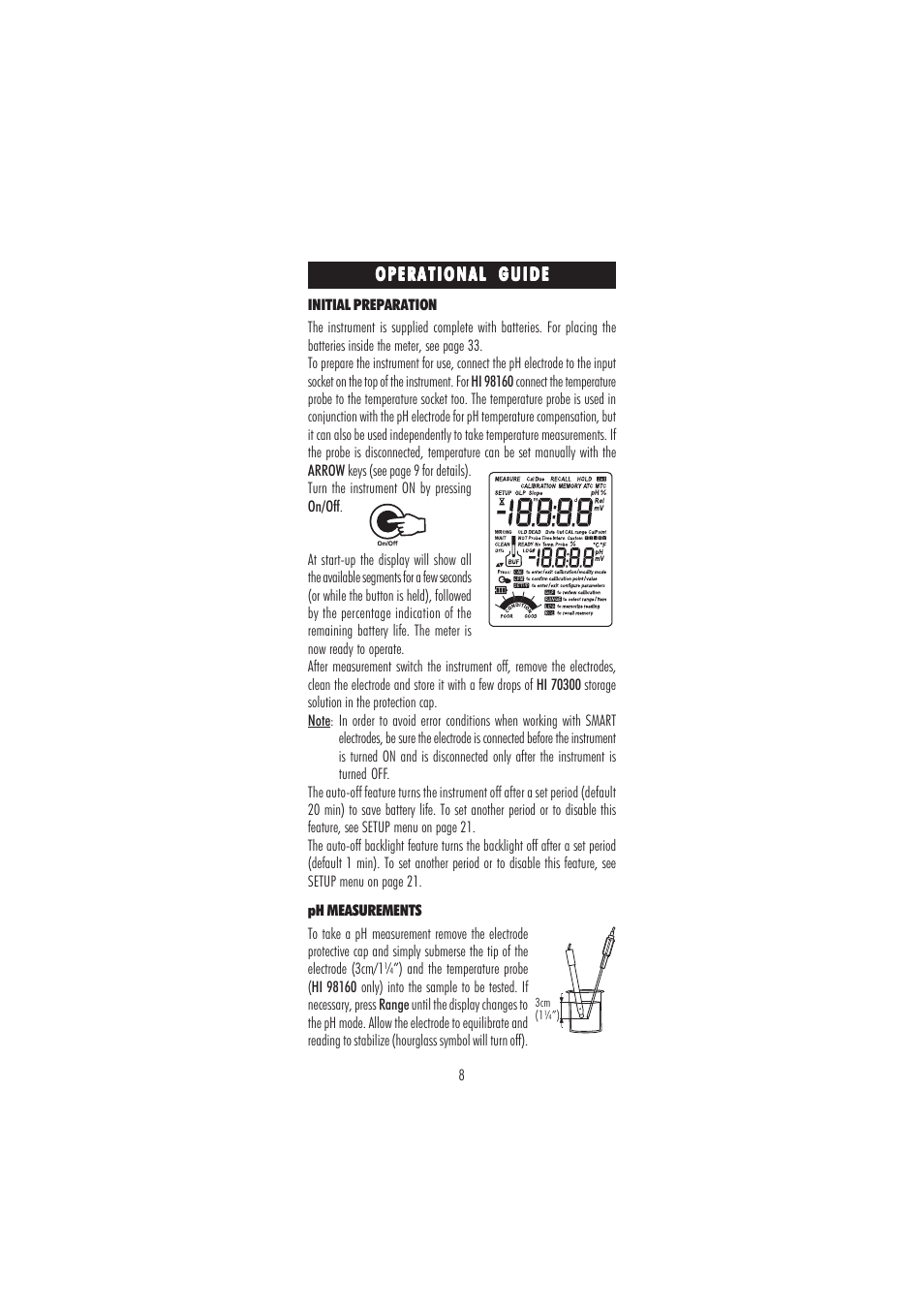 Hanna Instruments HI 98160 User Manual | Page 8 / 48