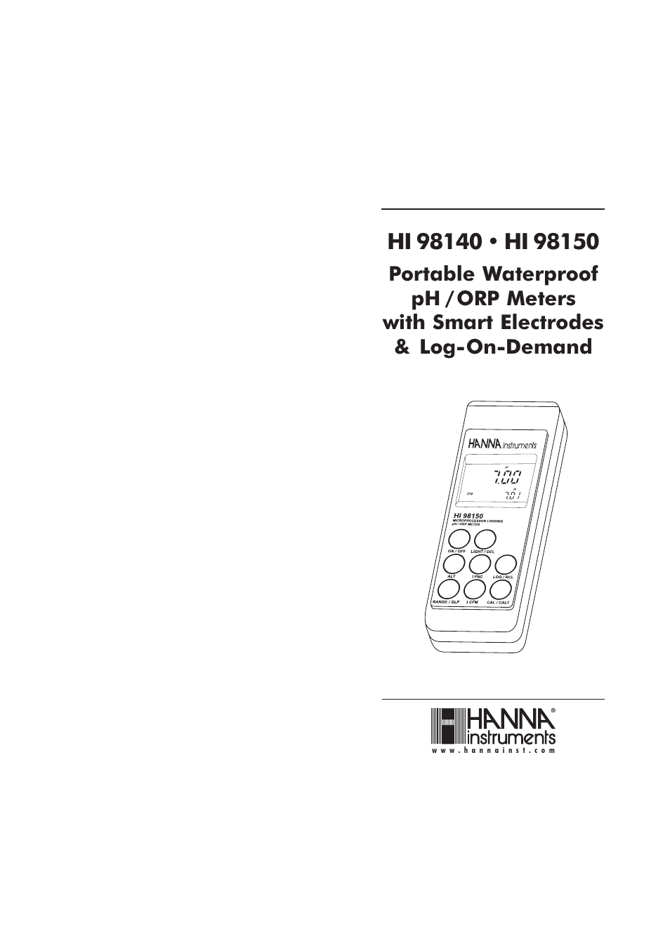 Hanna Instruments HI 98140 User Manual | 17 pages
