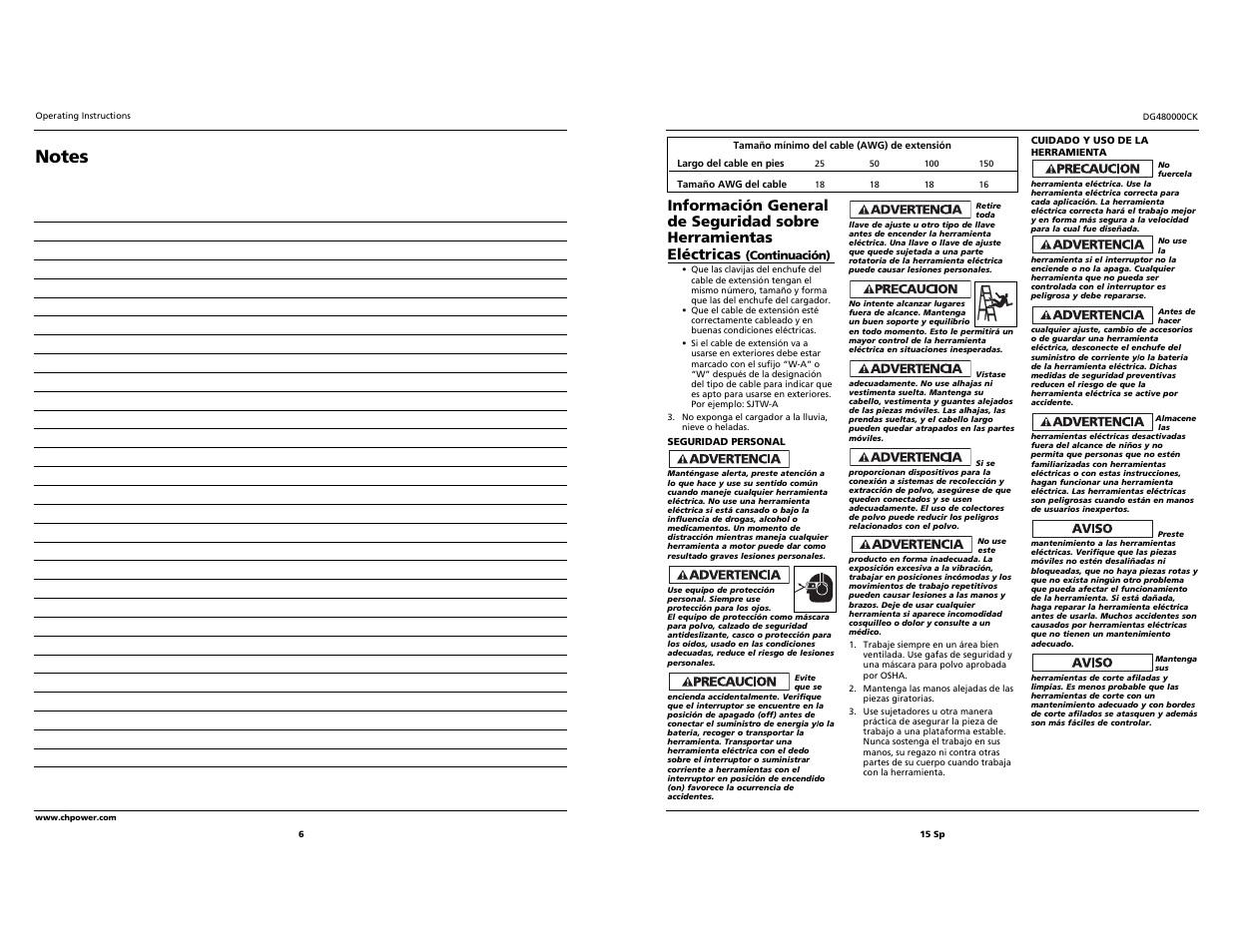Campbell Hausfeld DG480000CK User Manual | Page 6 / 10