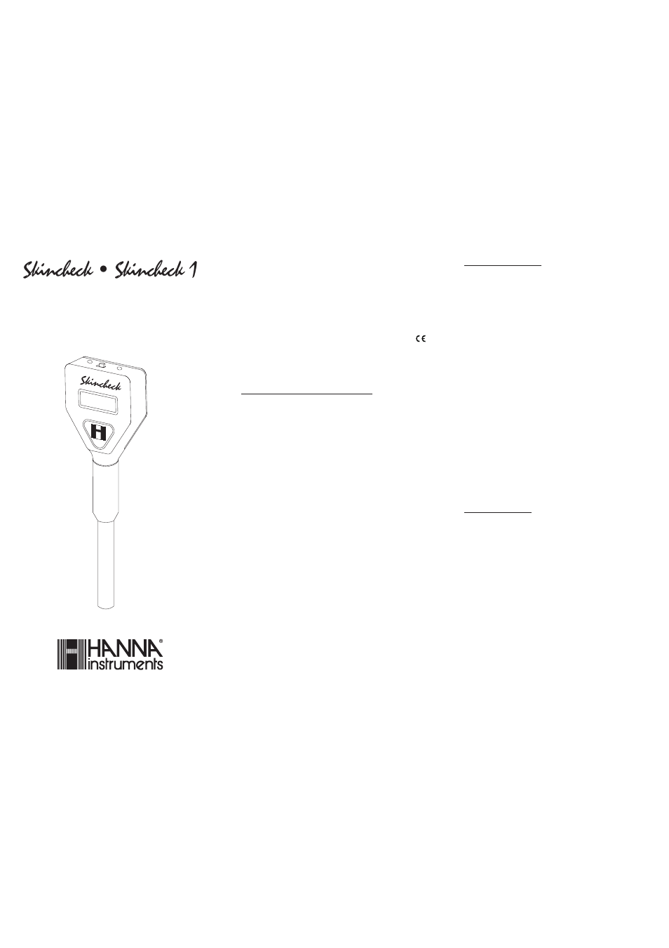 Hanna Instruments HI 98109 User Manual | 2 pages