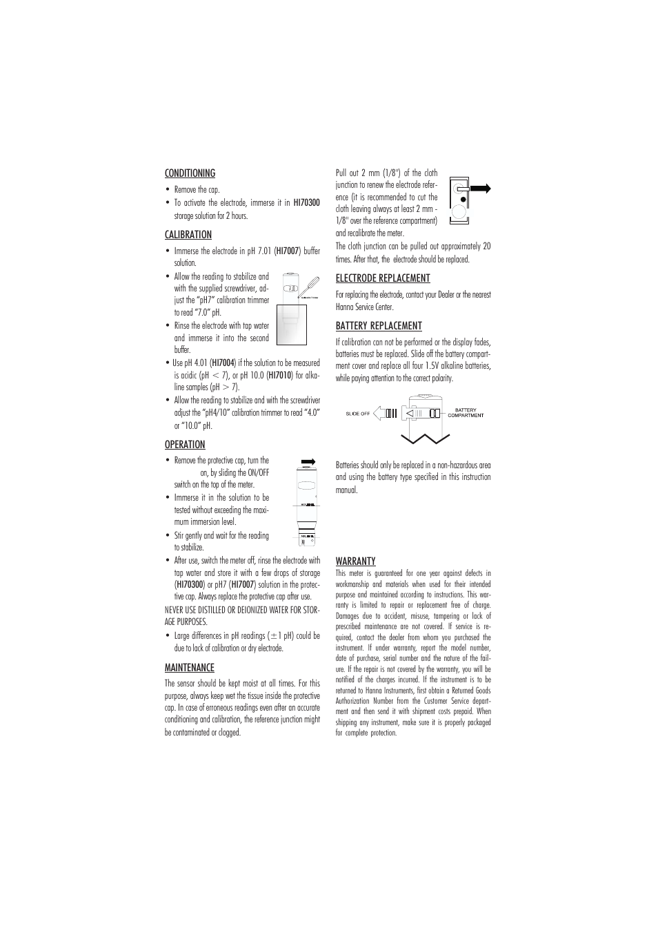 Hanna Instruments HI 98107 User Manual | Page 2 / 2