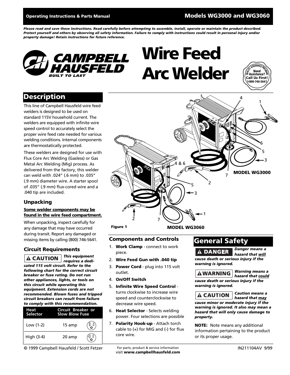 Campbell Hausfeld WG3060 User Manual | 48 pages