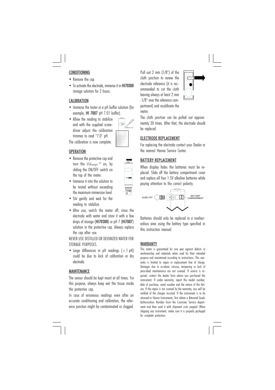Hanna Instruments HI 98106 User Manual | Page 2 / 2