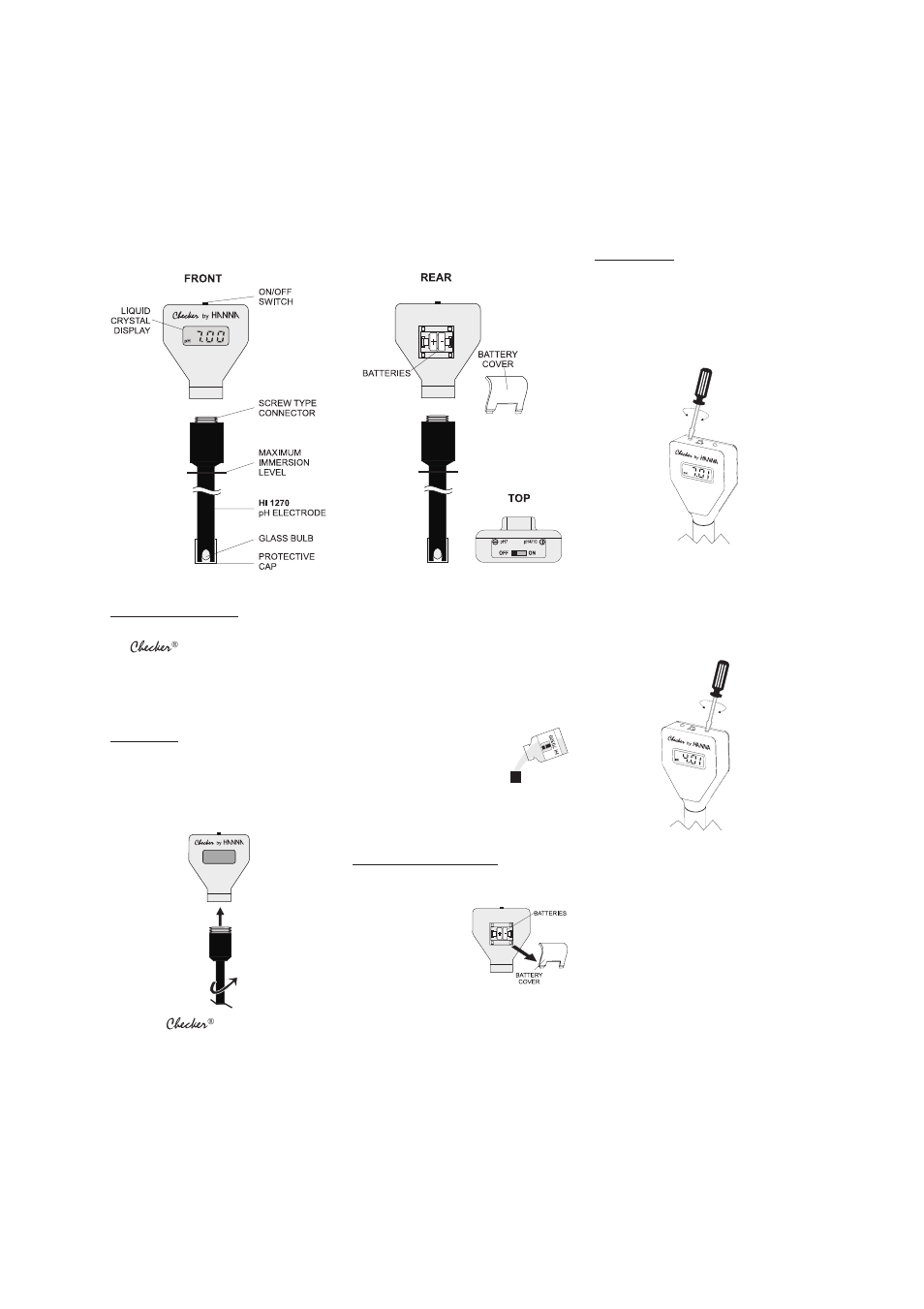 Checker | Hanna Instruments HI 98103 User Manual | Page 2 / 2