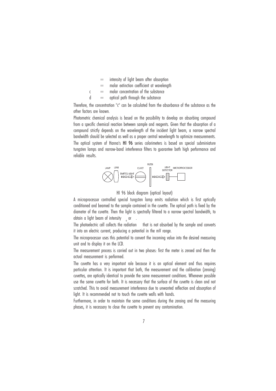 Hanna Instruments HI 96104 User Manual | Page 7 / 28